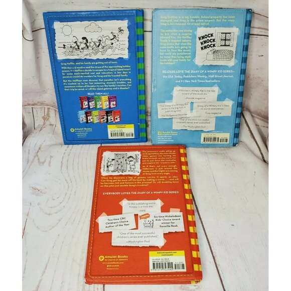 3 Diary Of A Wimpy Kid Books The Getaway Cabin Fever & Double Down By J. Kinney - Picture 2 of 12
